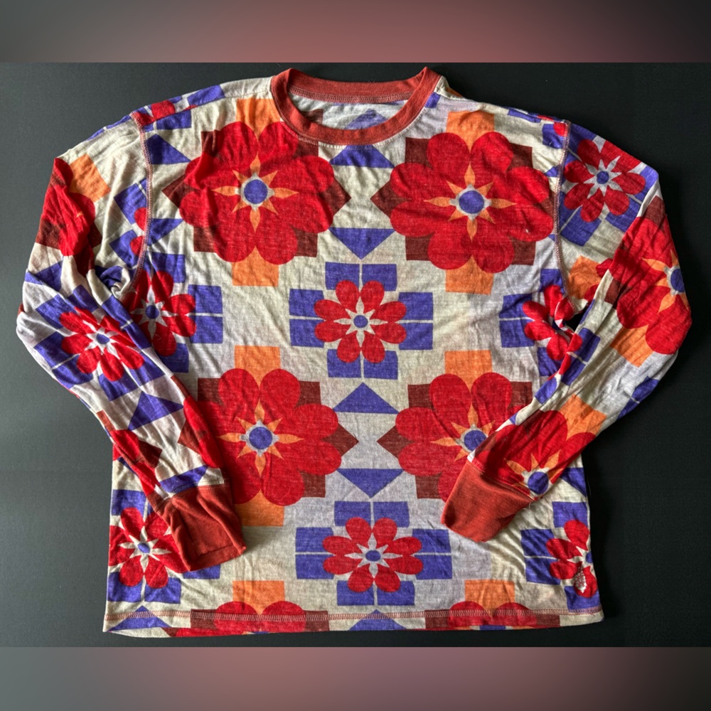 Free People Movement Geometric Floral Long Sleeve Top | Women’s Small